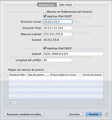 PD6 - Configurando Parametros de Conexion de Red Compartida