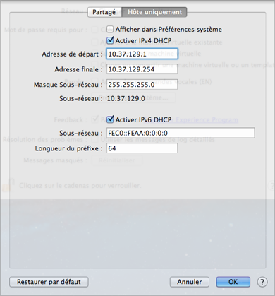 PD6 - Configurer les parametres de mise en reseau de l'hote uniquement