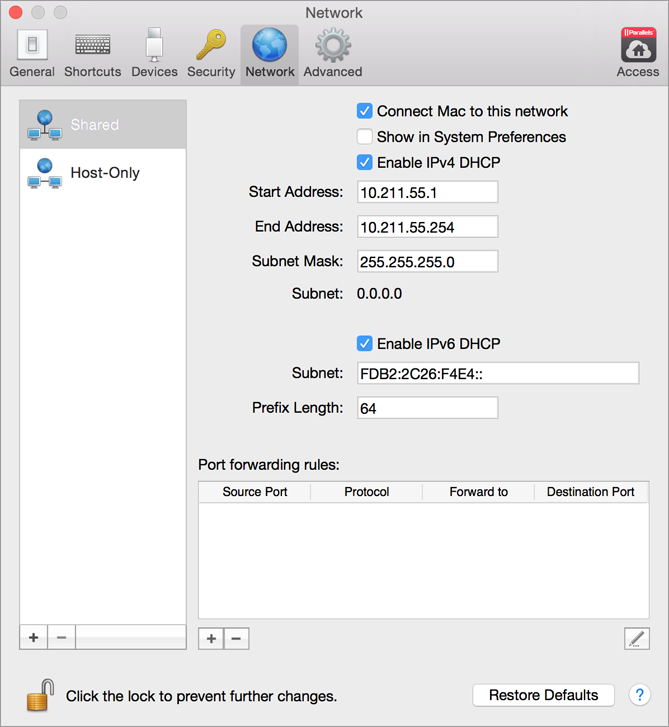 PD6 - Configuring Shared Networking Settings
