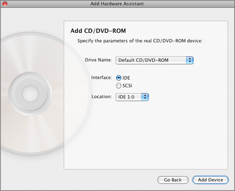 Define CD/DVD-ROM Parameters