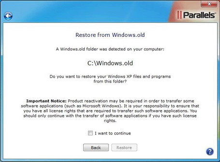 how to restore programs from windows old