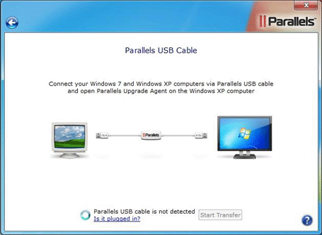 parallels transporter agent windows xp