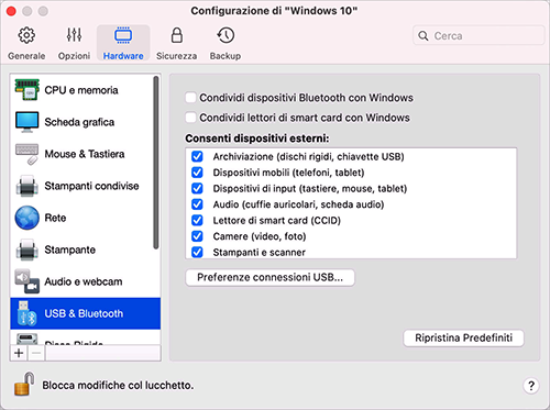 VM_Configuration_USB and Bluetooth
