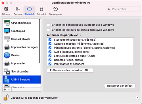 VM_Configuration_USB and Bluetooth