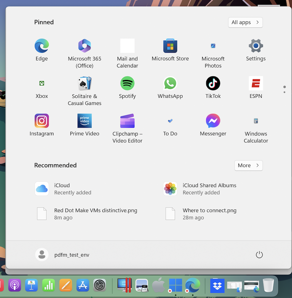 Dossier des applications Windows 11