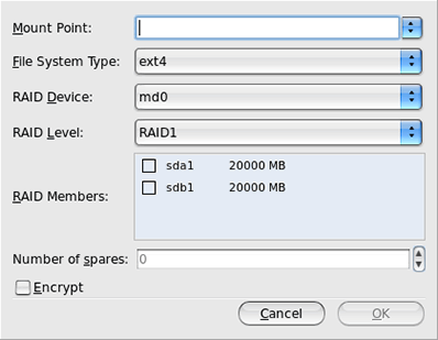 RAID Installation - Making RAID Device