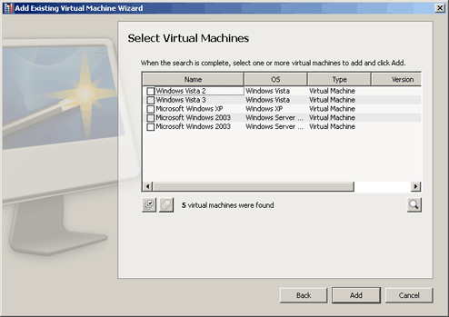 Selecting Virtual Machines