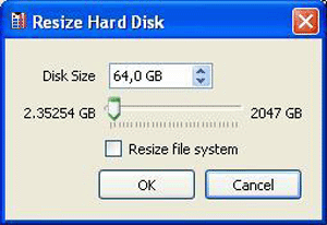 Resizing Virtual Hard Disk