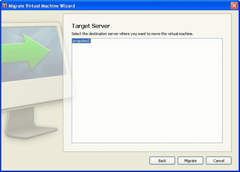 Migration - Specifying Physical Server