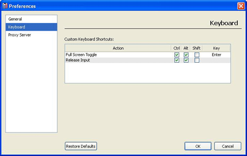 Specifying Keyboard Preferences