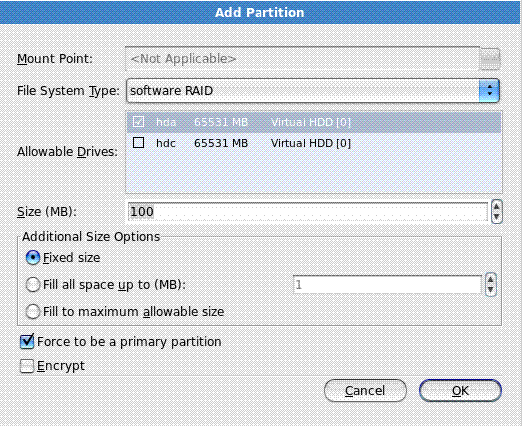 RAID - Add Partition