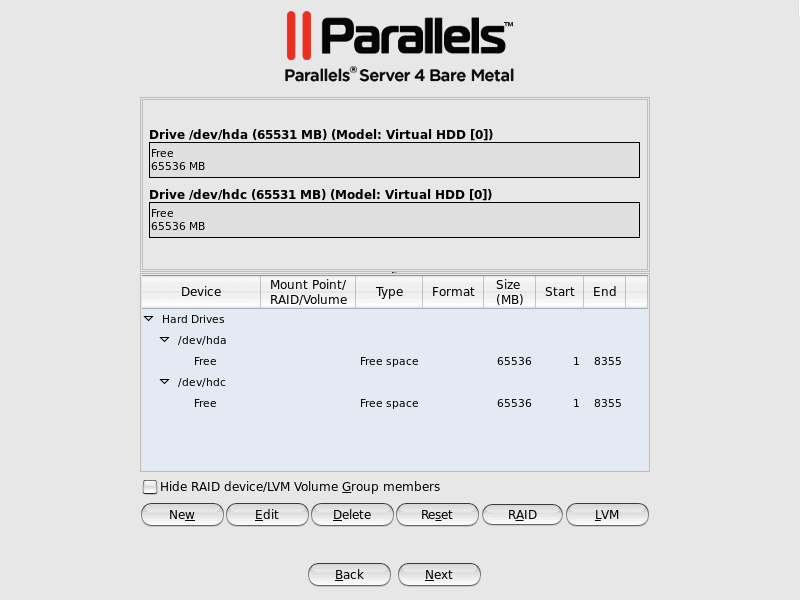 RAID - Main Window