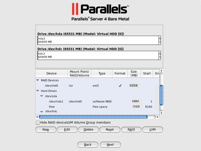 RAID - View Ready Devices