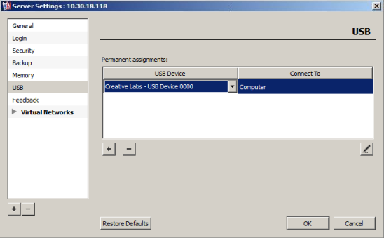 Assigning USB Device to VM - Choosing Device