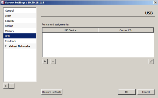 Assigning USB Device to VM