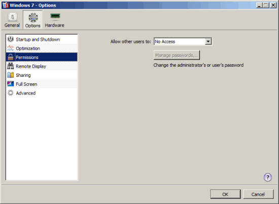 Specifying Permissions Settings