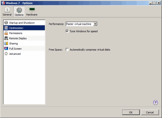 Specifying Optimization Settings