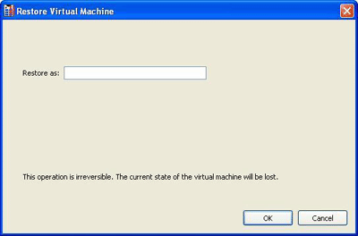 Restoring Virtual Machine Backup